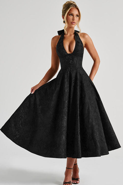 Lena | Damen Elegantes A-Linien Hochzeitsgast Kleid
