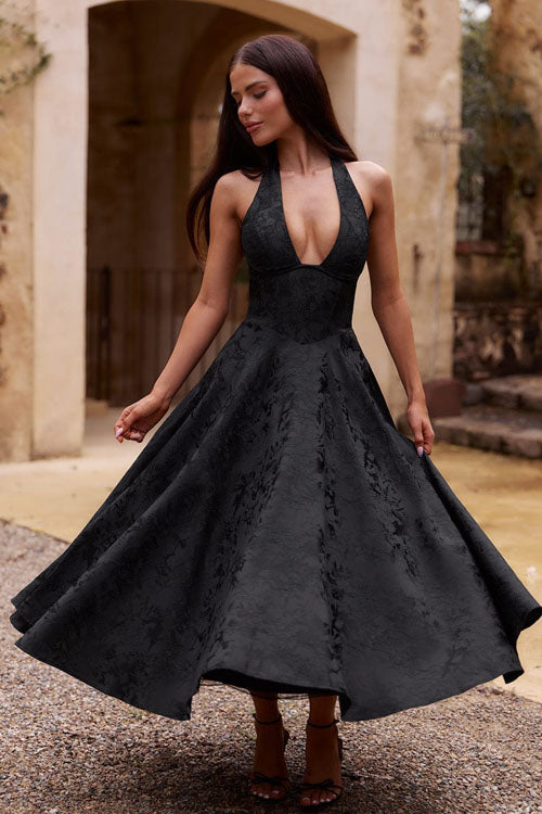 Lena | Damen Elegantes A-Linien Hochzeitsgast Kleid