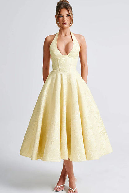 Lena | Damen Elegantes A-Linien Hochzeitsgast Kleid