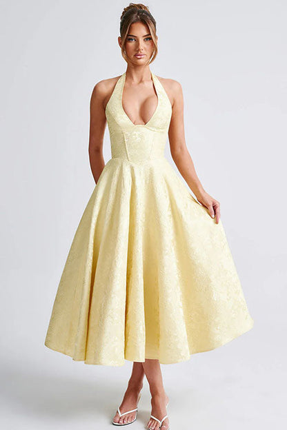 Lena | Damen Elegantes A-Linien Hochzeitsgast Kleid