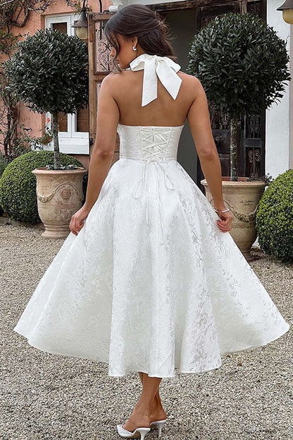 Lena | Damen Elegantes A-Linien Hochzeitsgast Kleid