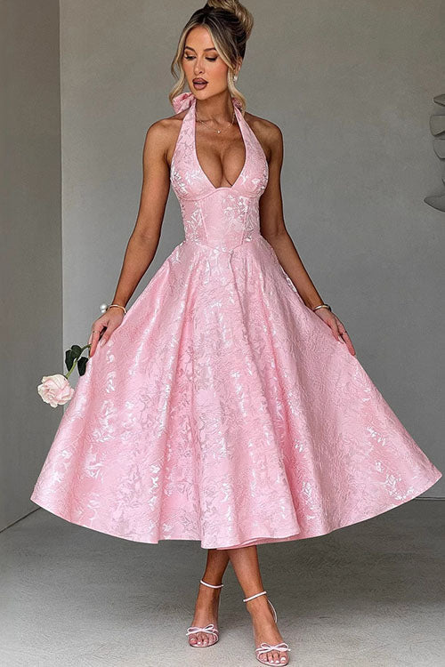 Lena | Damen Elegantes A-Linien Hochzeitsgast Kleid