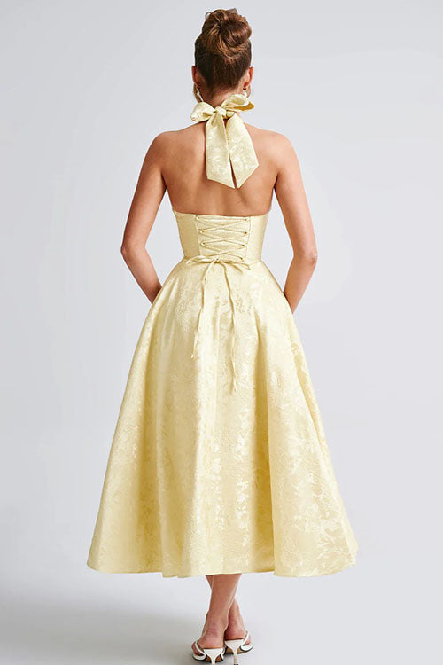 Lena | Damen Elegantes A-Linien Hochzeitsgast Kleid