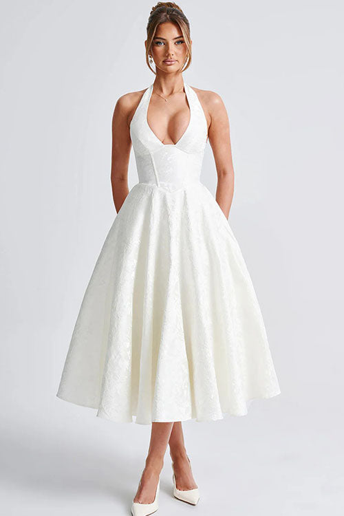 Lena | Damen Elegantes A-Linien Hochzeitsgast Kleid