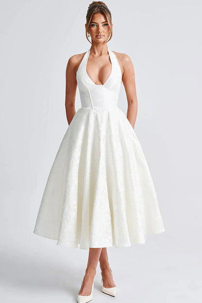 Lena | Damen Elegantes A-Linien Hochzeitsgast Kleid