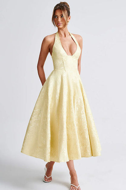 Lena | Damen Elegantes A-Linien Hochzeitsgast Kleid