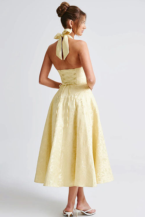 Lena | Damen Elegantes A-Linien Hochzeitsgast Kleid