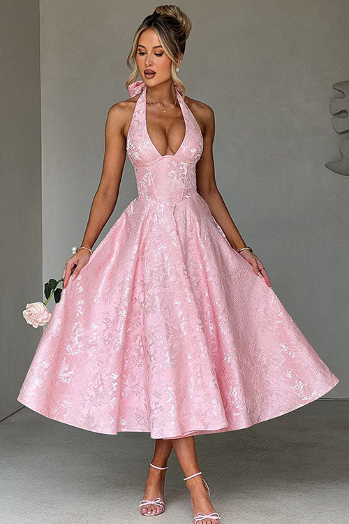 Lena | Damen Elegantes A-Linien Hochzeitsgast Kleid