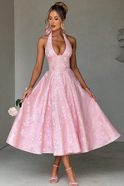 Lena | Damen Elegantes A-Linien Hochzeitsgast Kleid