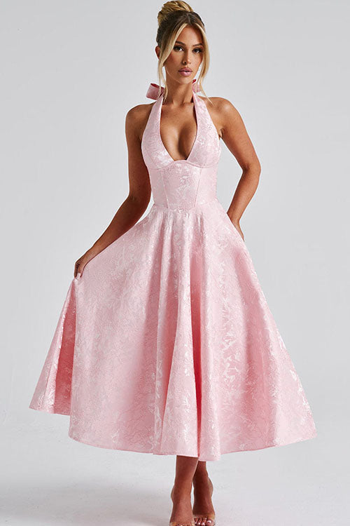 Lena | Damen Elegantes A-Linien Hochzeitsgast Kleid