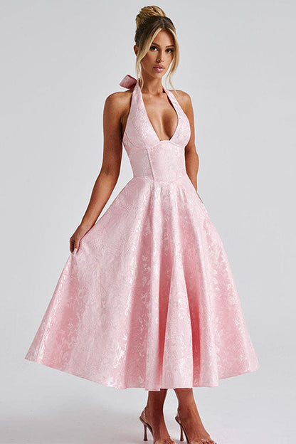 Lena | Damen Elegantes A-Linien Hochzeitsgast Kleid