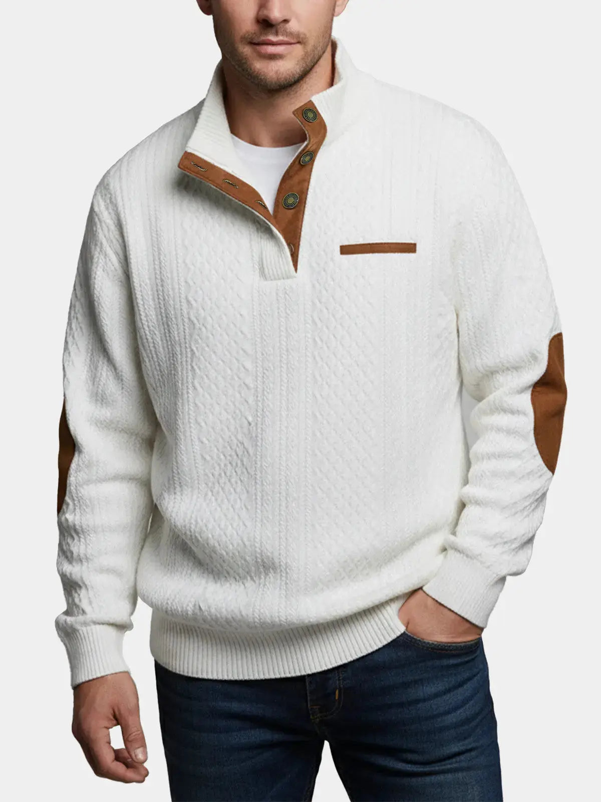 Jonas | Herren Klassiker Zopfmuster Pullover