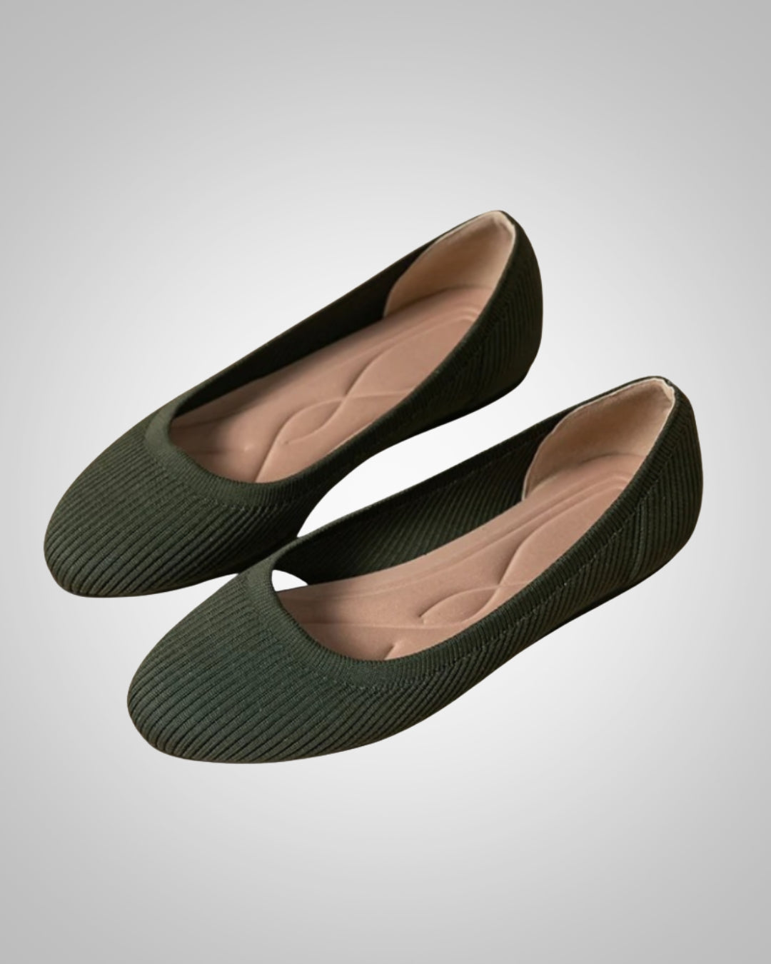 Damen Klassisch Strukturiert Ballerina Schuhe