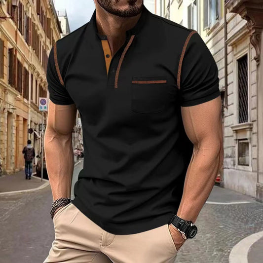 Herren Sommer Kurzarm Slim Fit Poloshirt