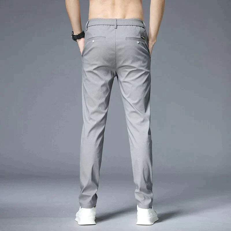 Herren Sommer Gürtelschlaufen Chino Hose