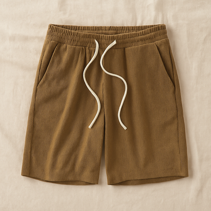 Herren Sommer Kordelzug Strukturiert Shorts