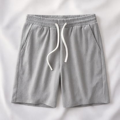 Herren Sommer Kordelzug Strukturiert Shorts