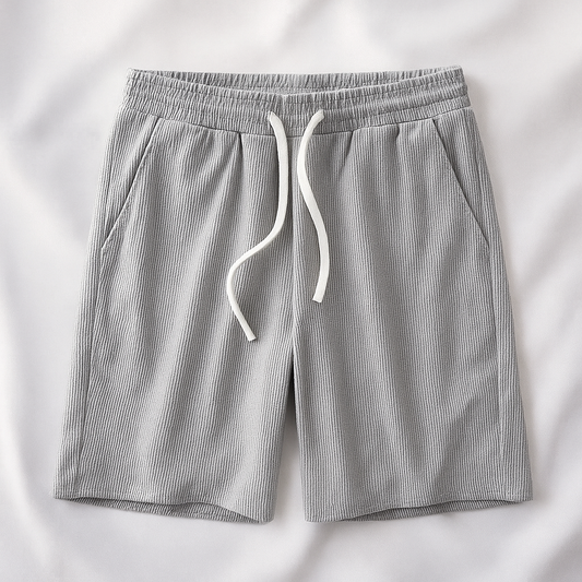 Herren Sommer Kordelzug Strukturiert Shorts