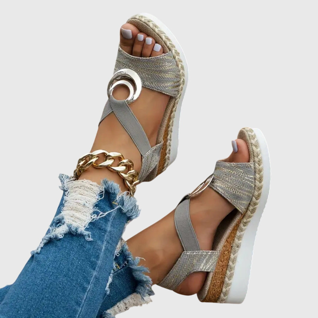 Damen Sommer Orthopädsiche Plateau Sandalen