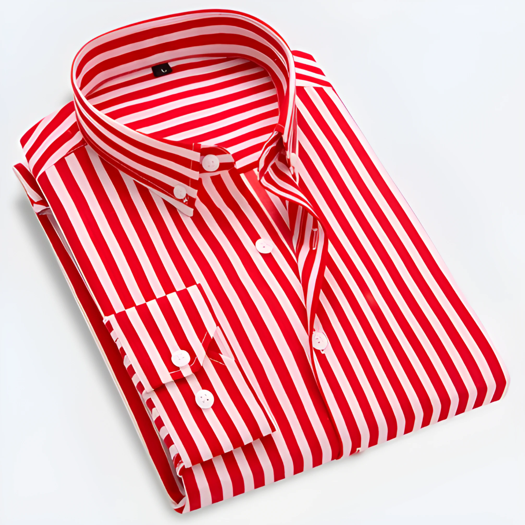 Herren Sommer Gestreiftes Button Down Hemd