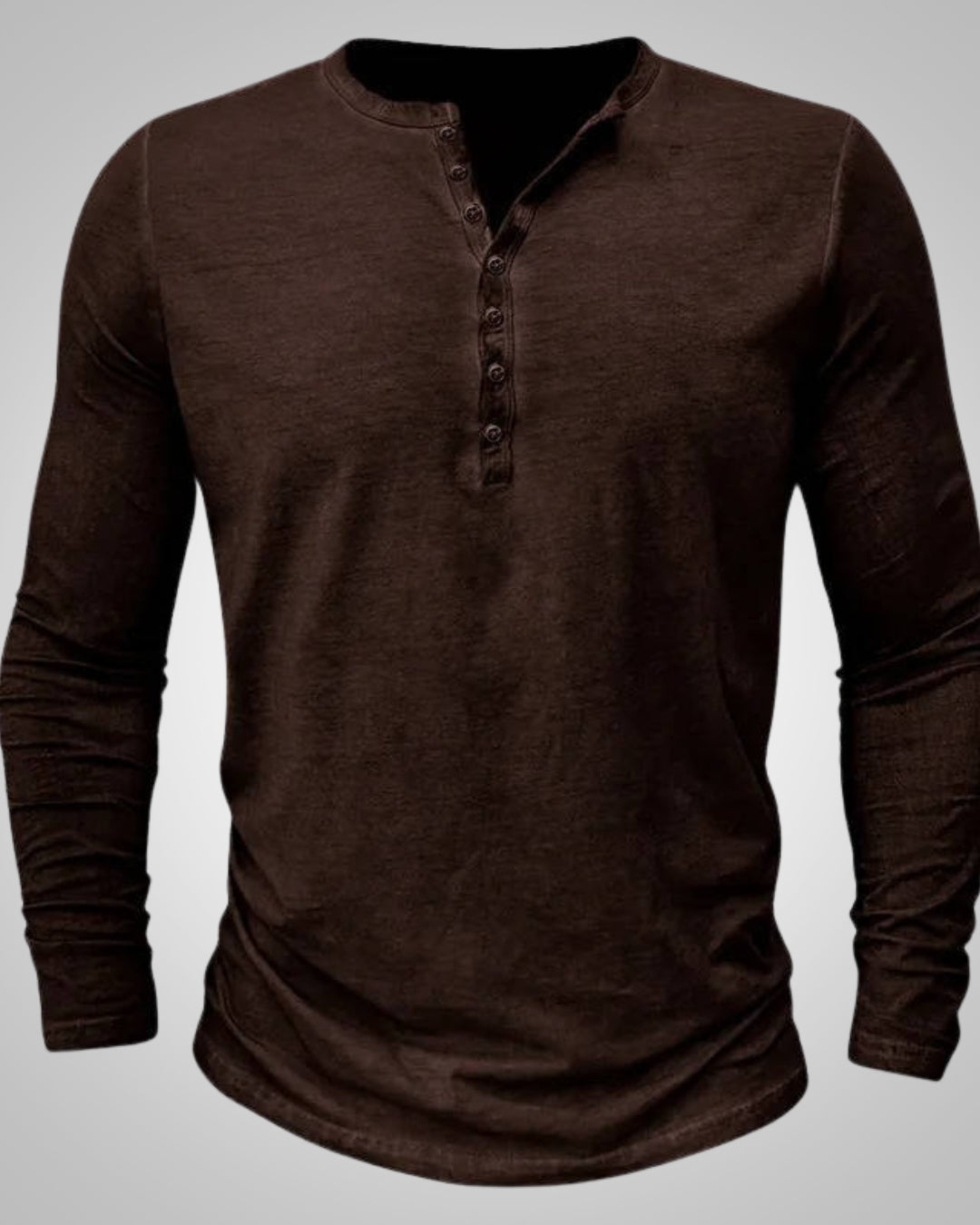 Herren Lässig Slim Fit Langarm Henley-Shirt