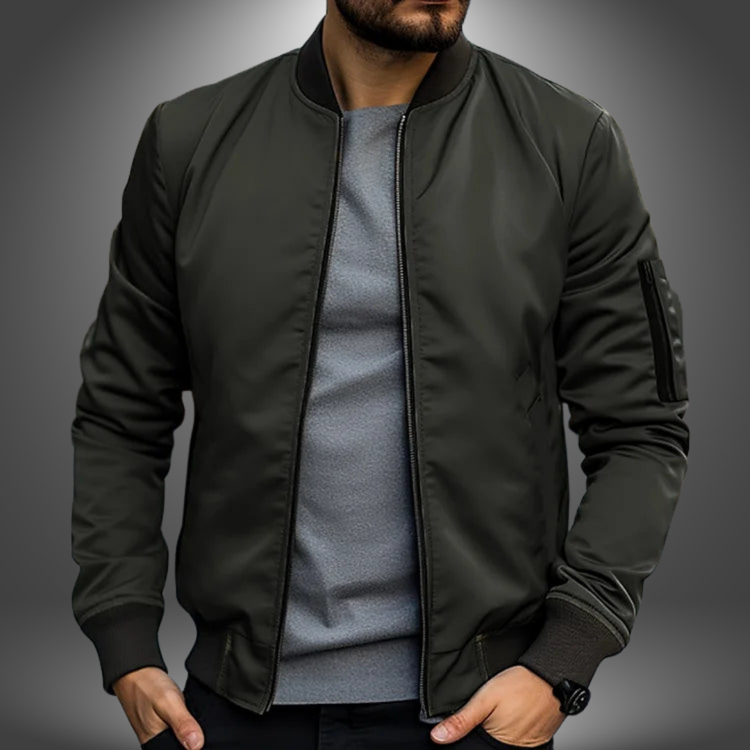 Herren Stehkragen Sommer Bomberjacke