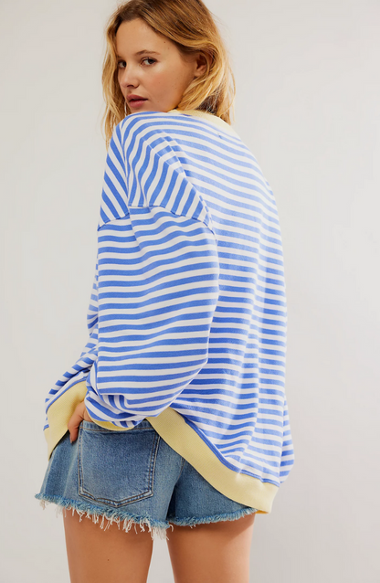 Damen Lässig Rundhals Langarm Shirt Pullover