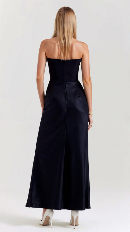 Damen Festliches Korsett Maxi Hochzeitsgastkleid