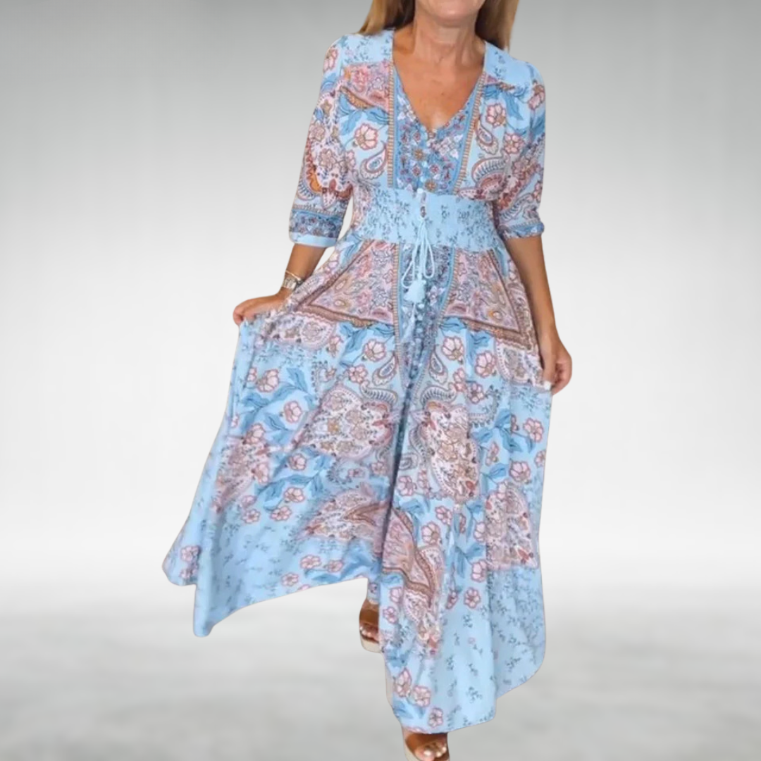 Chiara | Damen Boho Festliches Sommerkleid