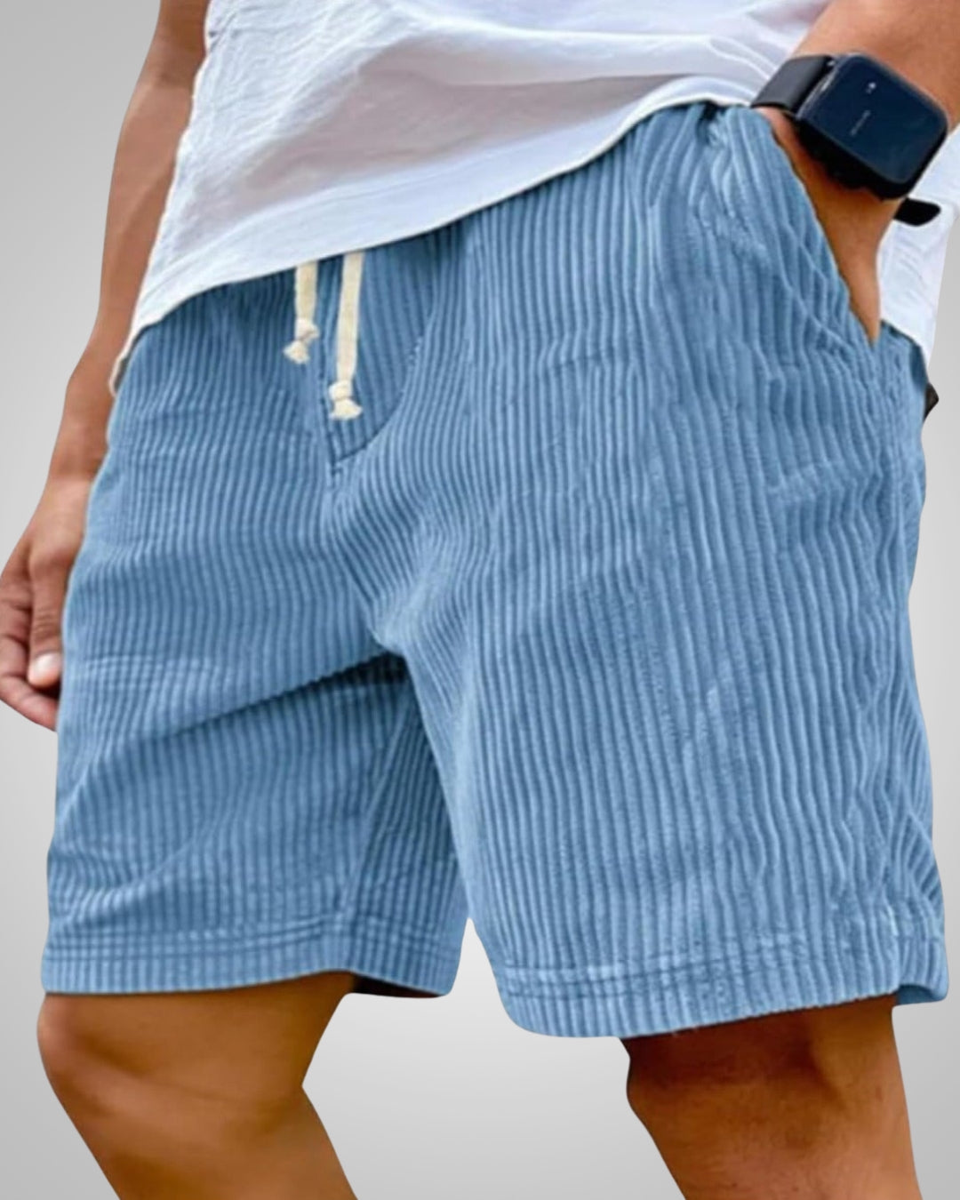 Herren Leichte Cord Sommer Bermuda Shorts