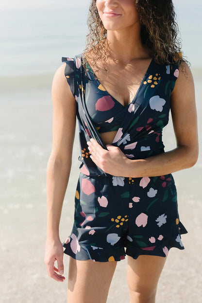 Veronika | Damen Strand Badeanzug Mit Bauchabdeckung