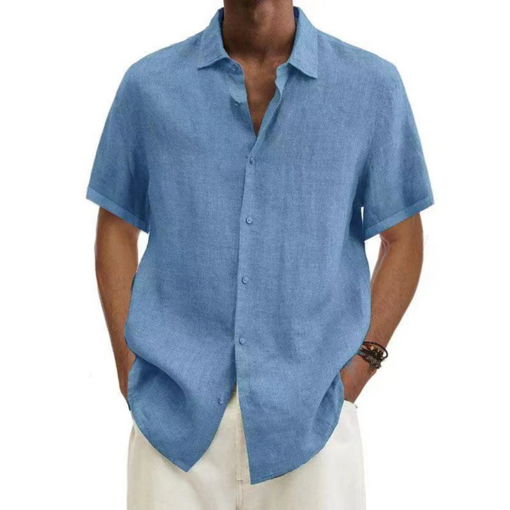 Herren Freizeit Kurzarm Sommer Hemd