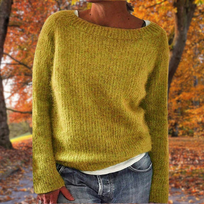 Charlotta | Damen Lässiger Lockere Passform Strickpullover