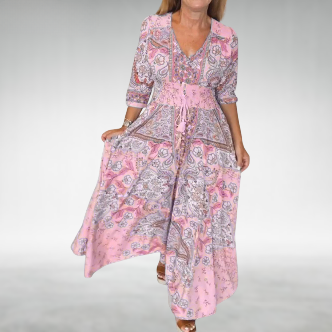 Chiara | Damen Boho Festliches Sommerkleid
