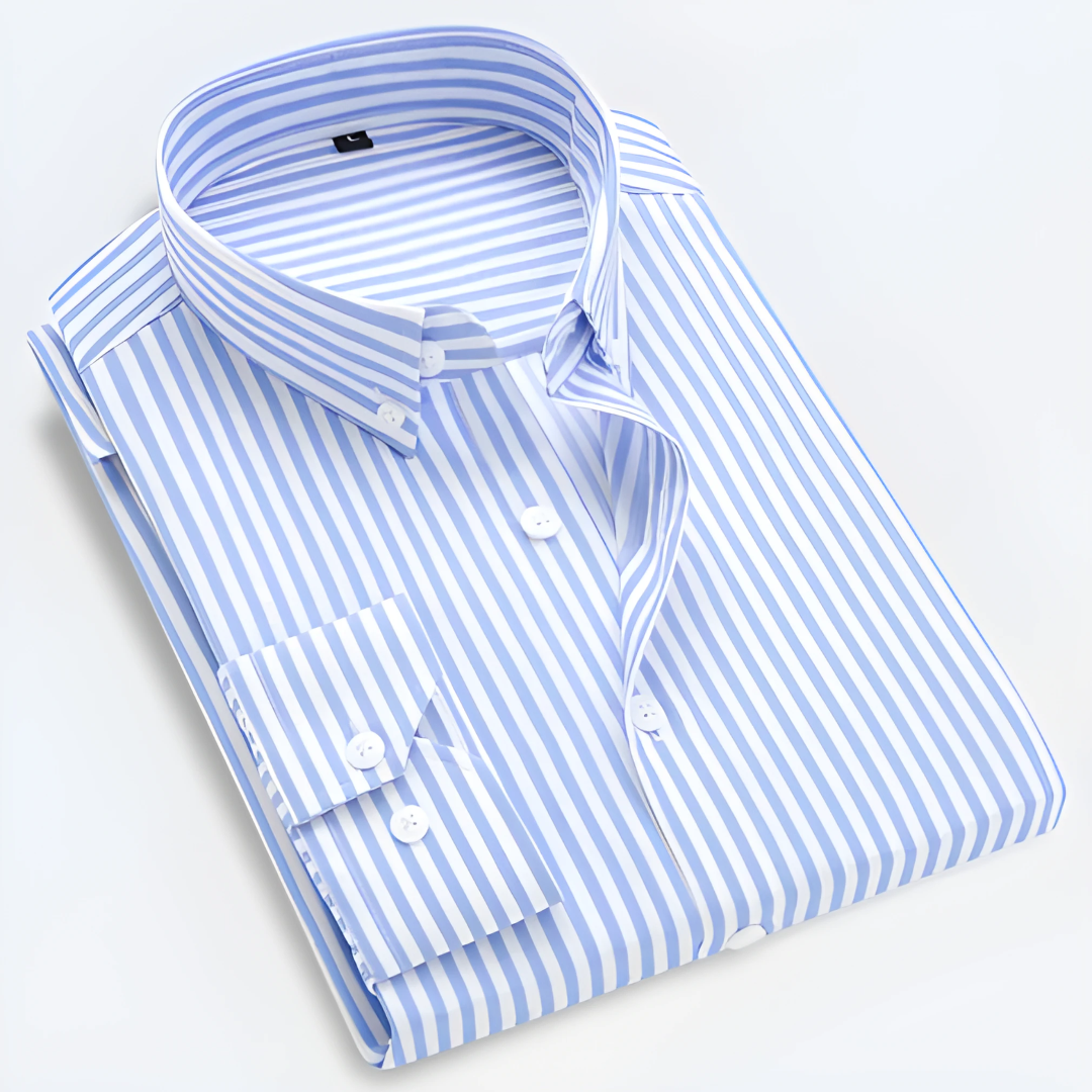 Herren Sommer Gestreiftes Button Down Hemd