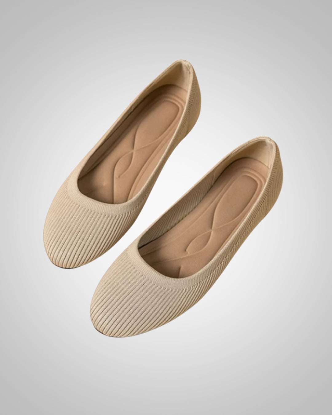 Damen Klassisch Strukturiert Ballerina Schuhe
