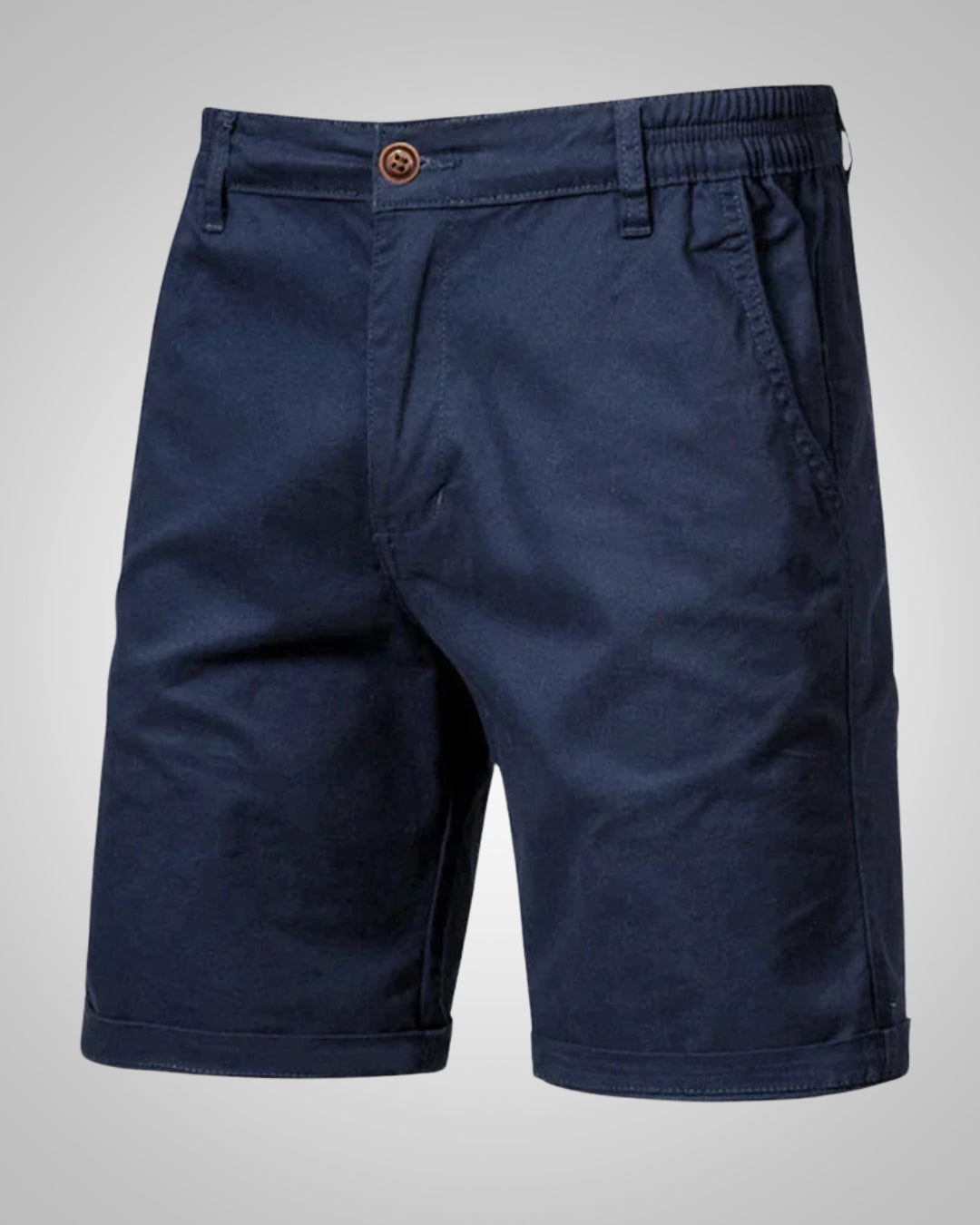 Herren Casual Knopf Elastisch Chino Shorts
