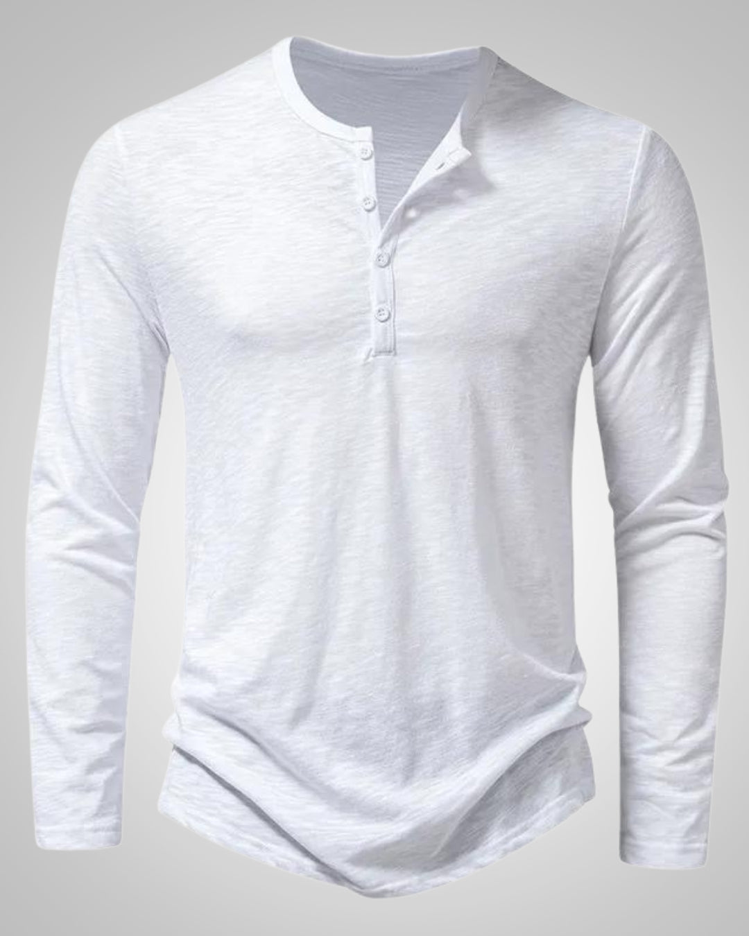 Peter | Herren Slim Fit Langarm Henleyshirt