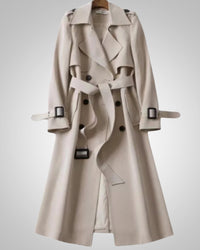 Elisabeth | Damen Klassisches Karomuster Trenchcoat