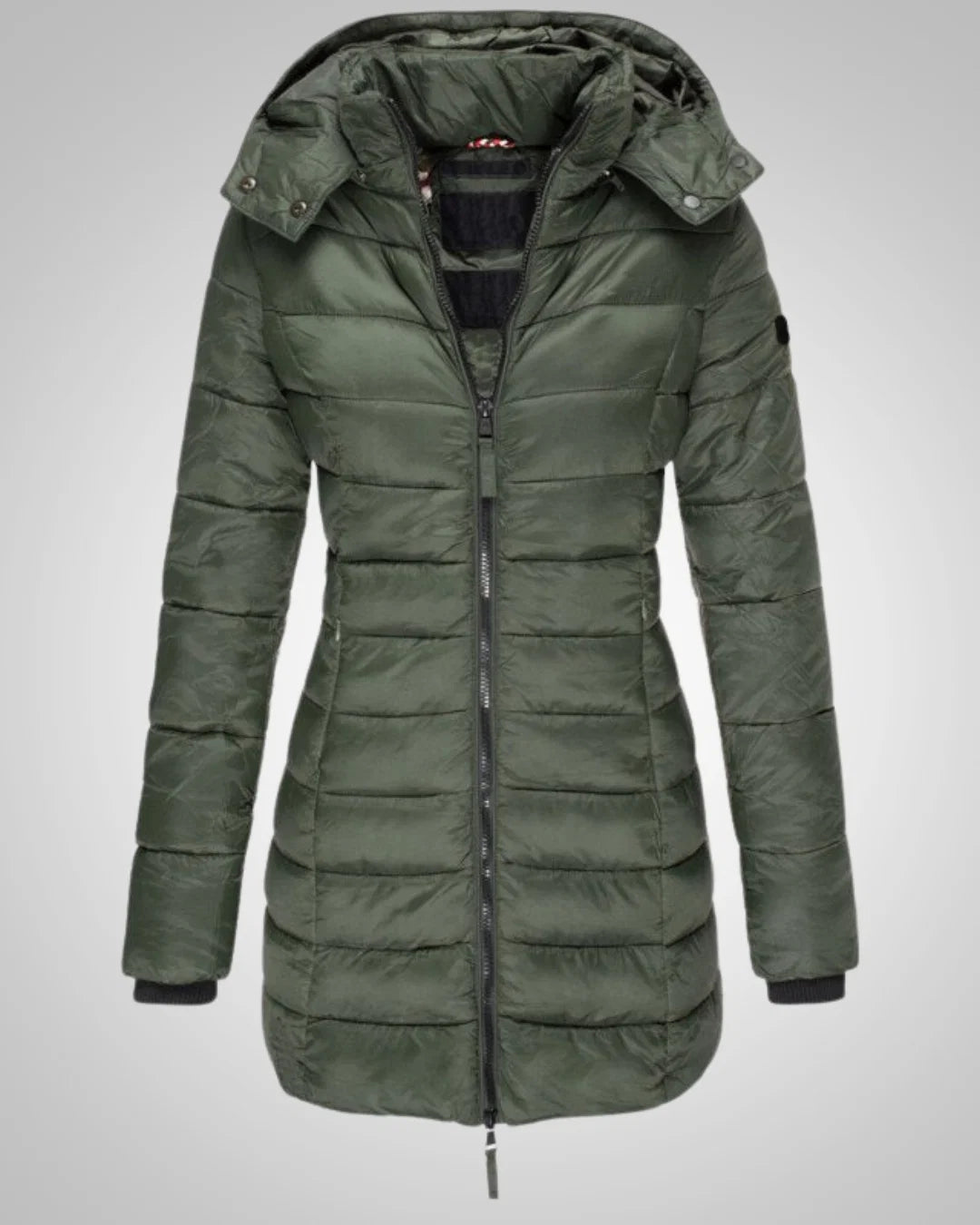Ella | Damen Lange Kapuzen Winter Daunenjacke