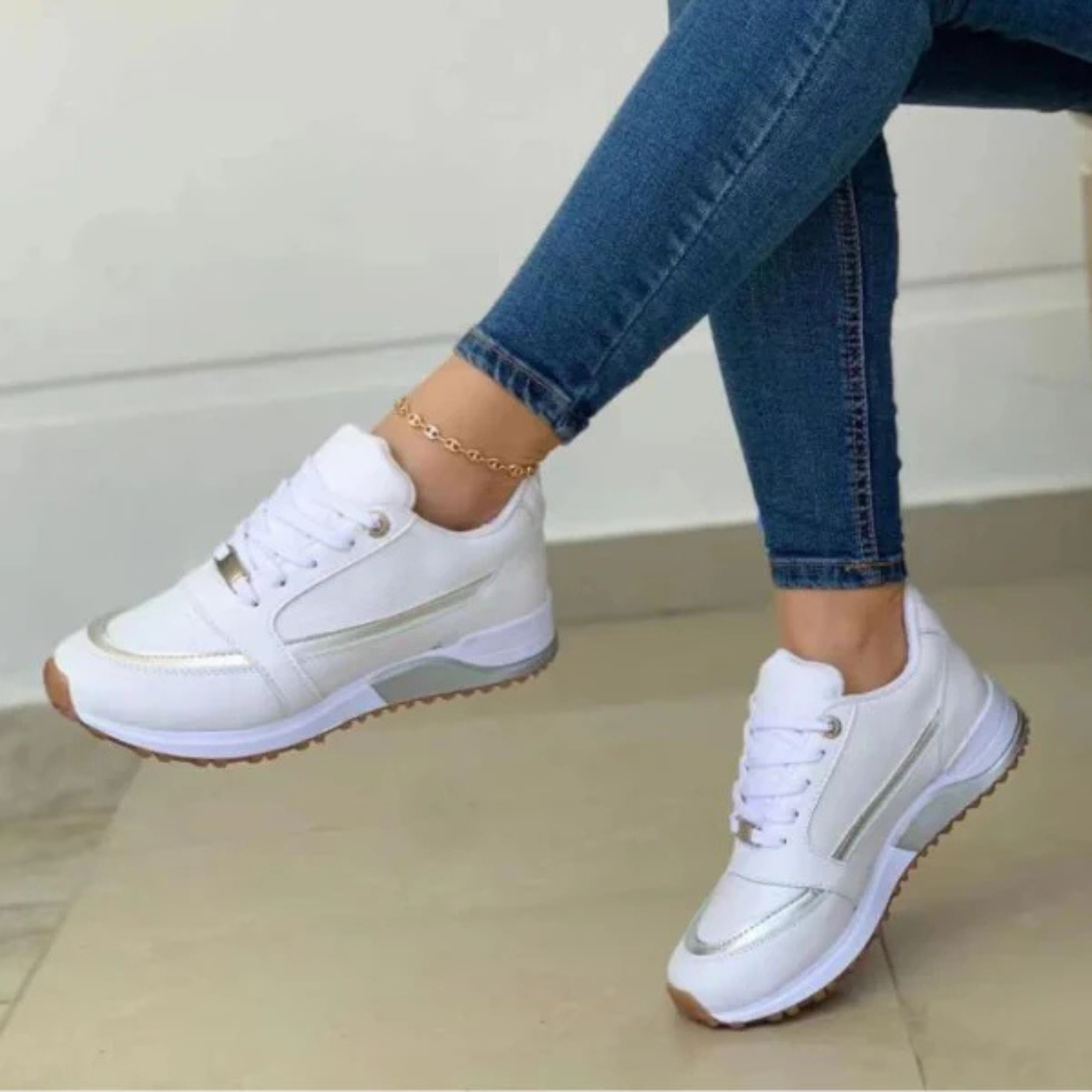 Damen Mehrschichtige Plateausneaker