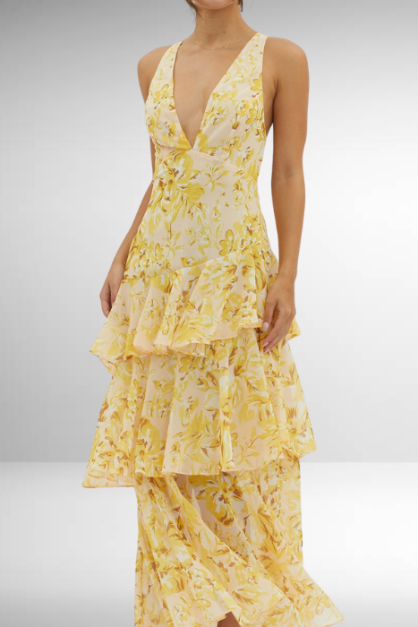 Damen Elegantes Sommer Maxikleid mit lockerem Schnitt