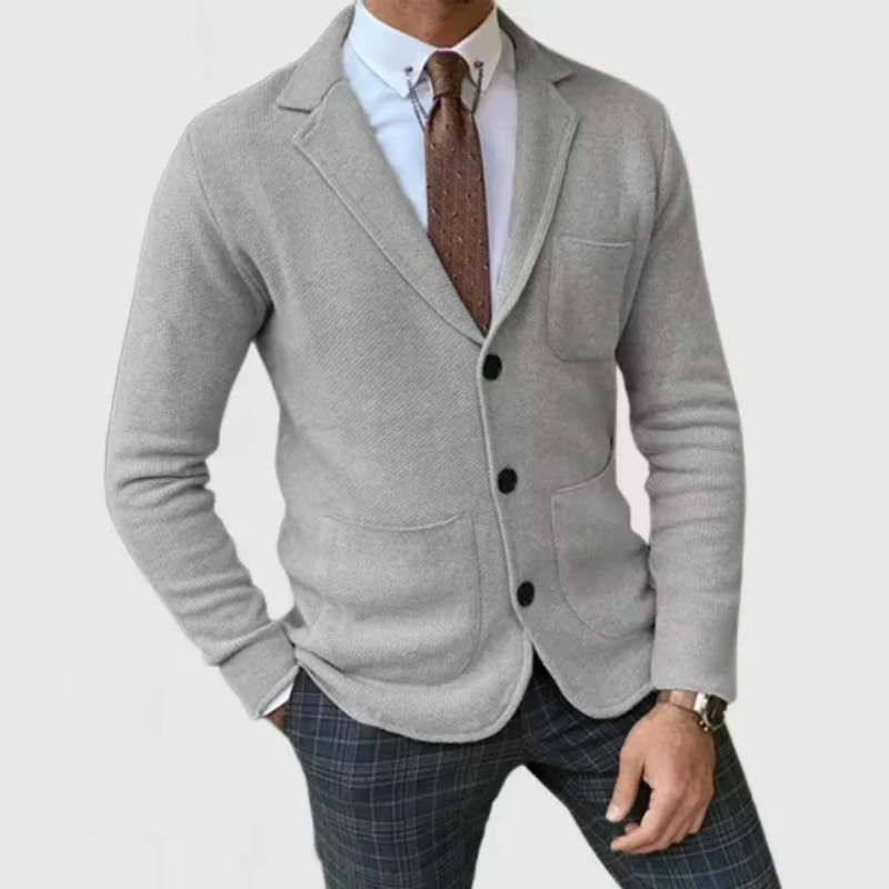 Herren Casual Reverskragen Blazer mit Knopfleiste