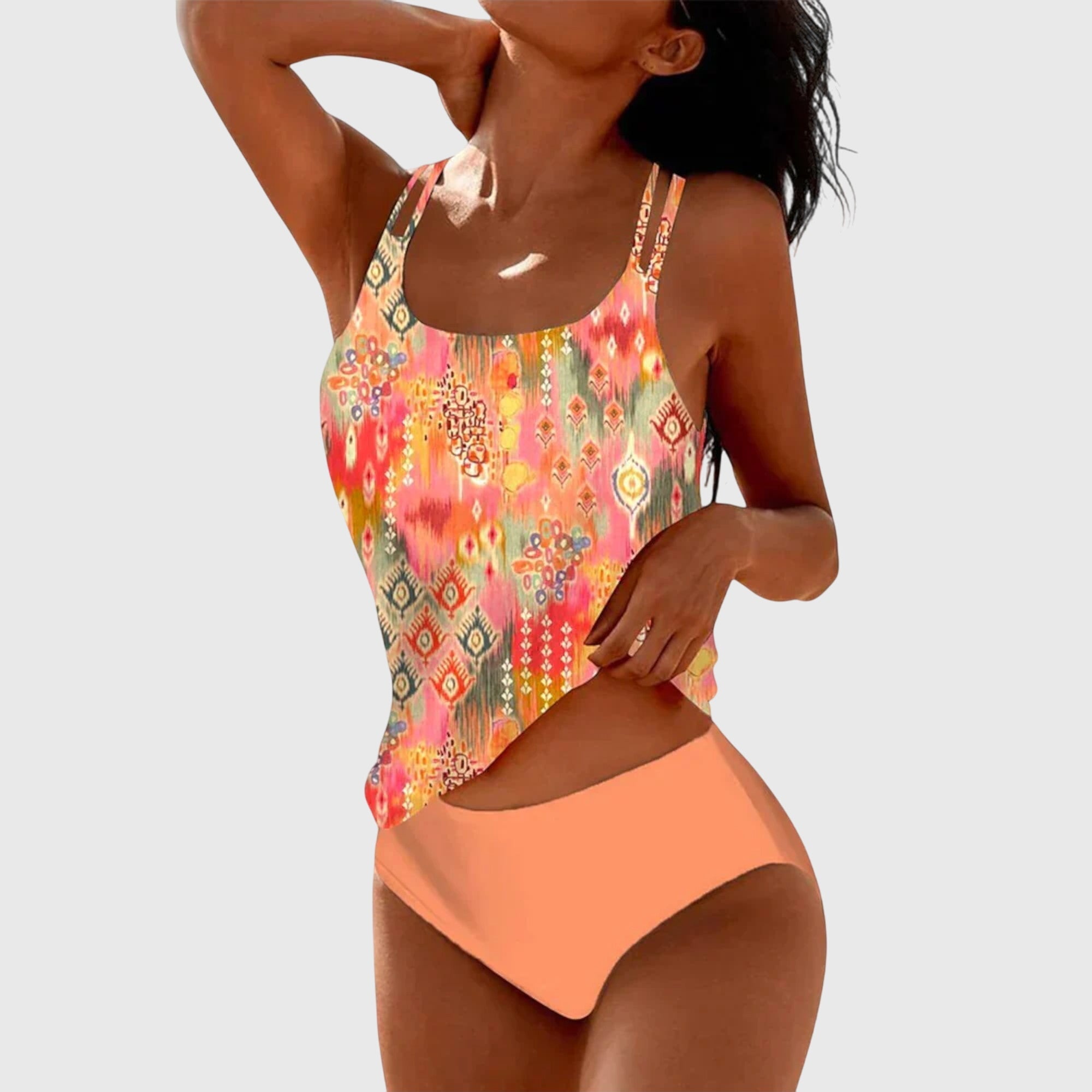 Damen Bedrucktes Boho Sommer Tankini-Set