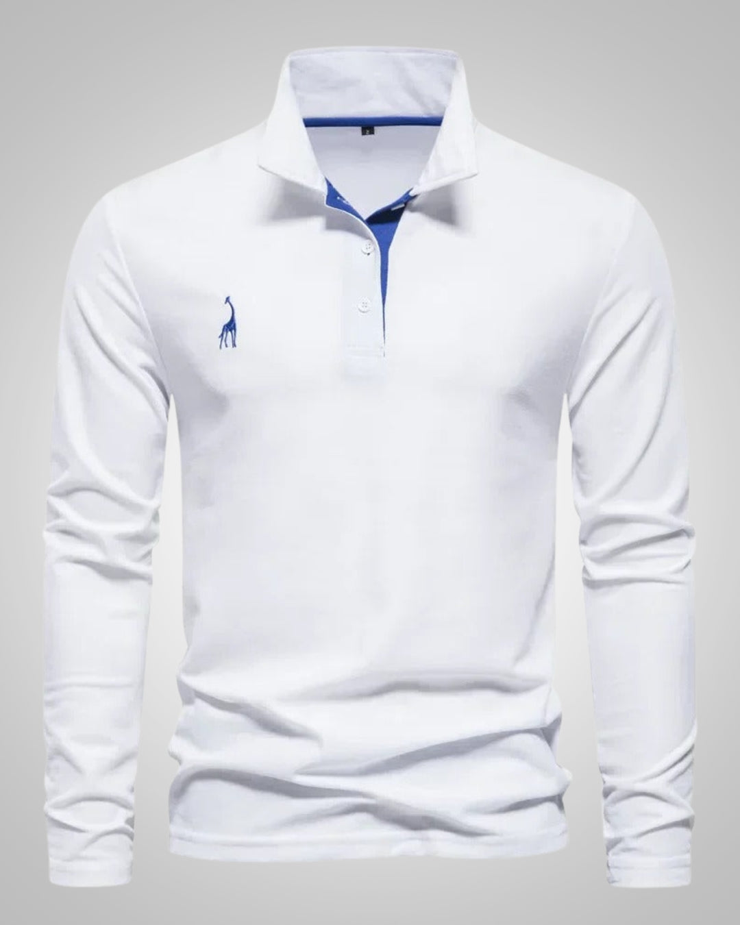 Herren Sommer Langarm Button Down Poloshirt