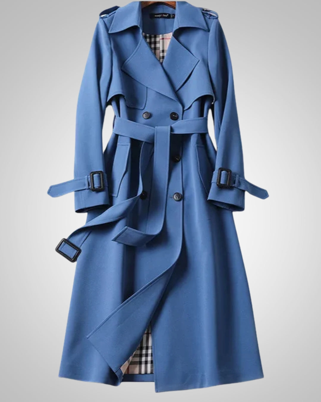 Elisabeth | Damen Klassisches Karomuster Trenchcoat