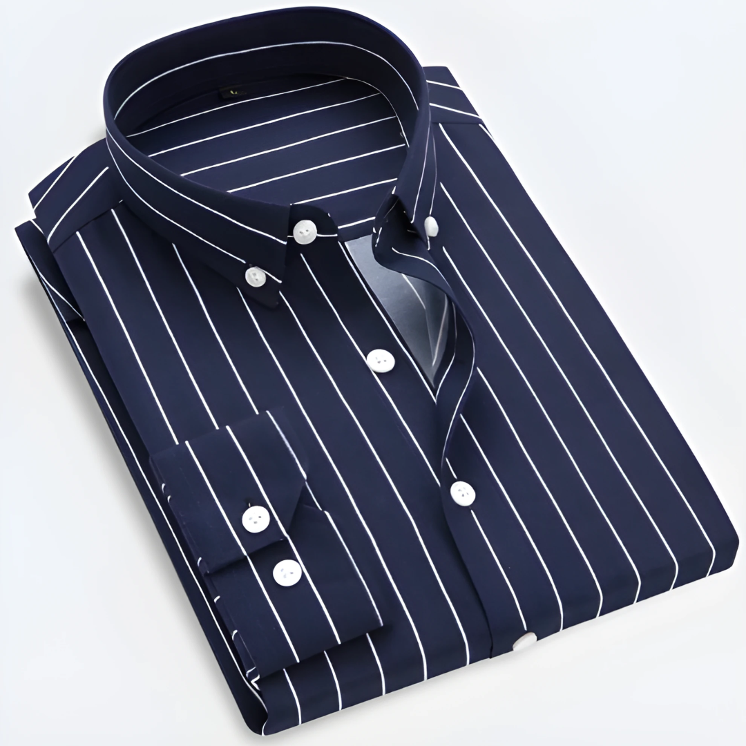 Herren Sommer Gestreiftes Button Down Hemd