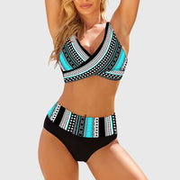 Marie | Damen Sommer V-Ausschnitt High Waist Bikini