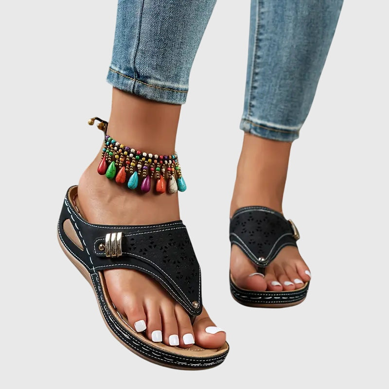 Damen Lässig Orthopädsiche Plateau Sandalen