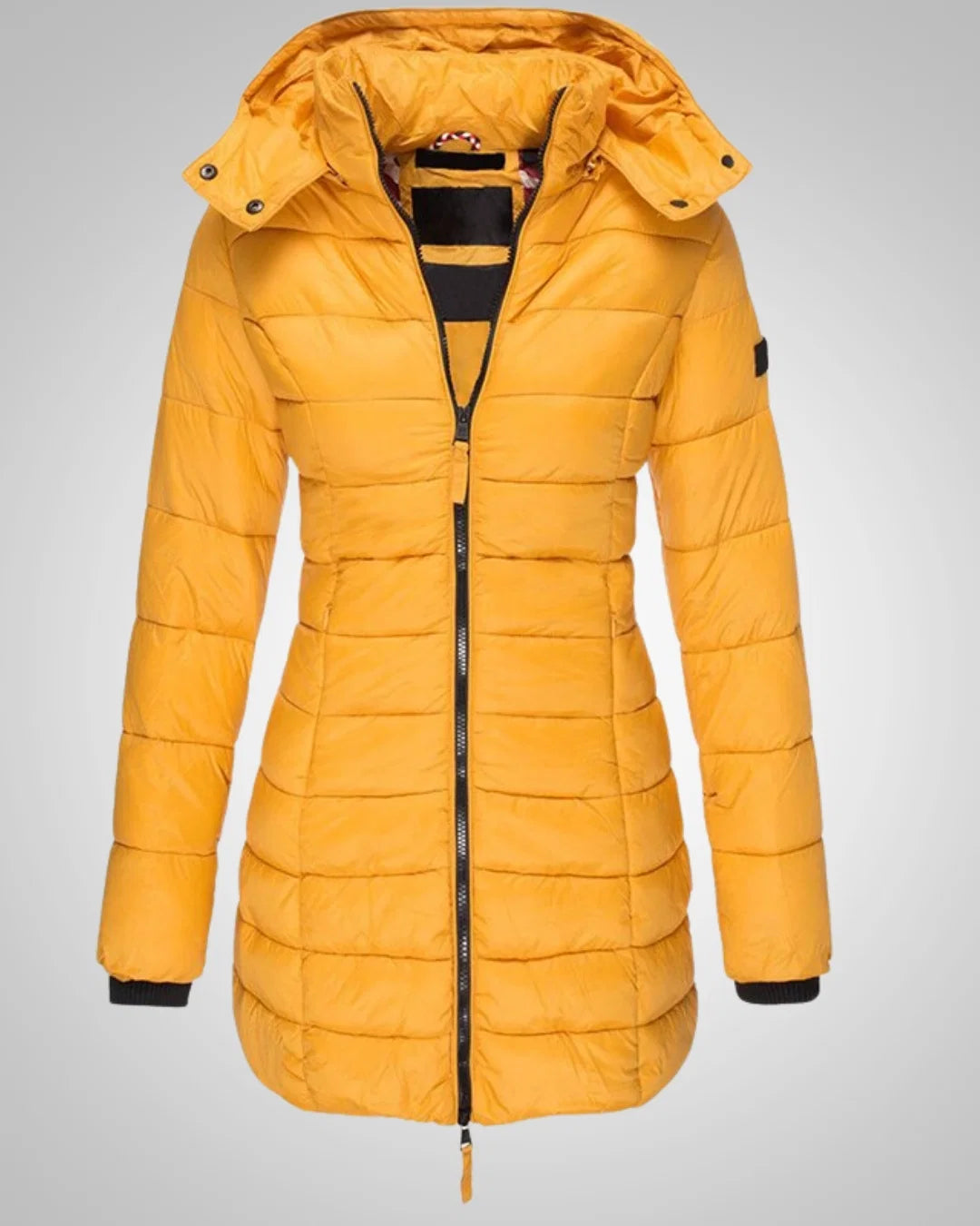 Ella | Damen Lange Kapuzen Winter Daunenjacke